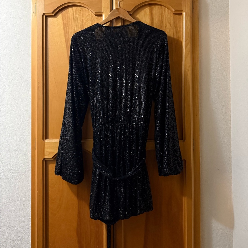 Free People Black Sequin Romper - Picture 9 of 10